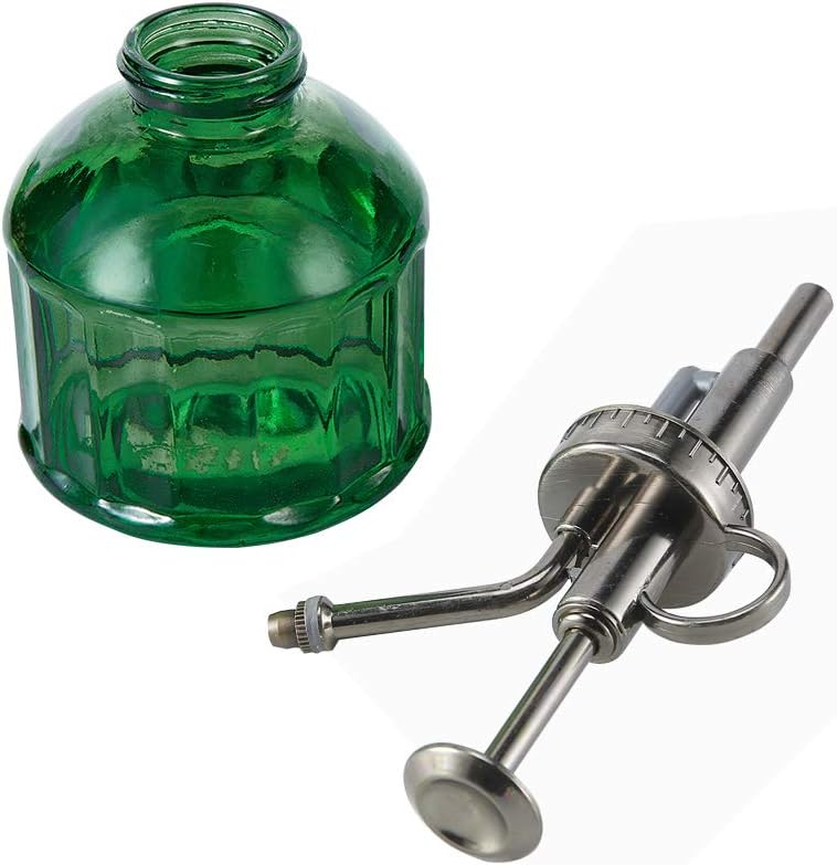 Glass Plant Mister Spray Bottle, Vintage Plant Spritzer Sprayer Mister, Succulent Watering Bottle with Top Pump, Small Glass Watering Can for Indoor Outdoor Houseplant - Dark Green