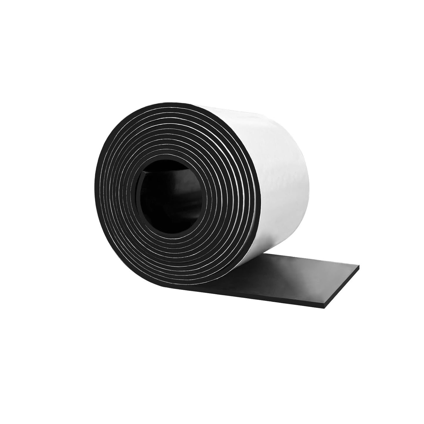 Black Adhesive Rubber Strip, 1/8 (.125)" Thick X 4" Wide X 10'Long, Solid Rubber Roll with Self Adhesive for Anti-Slip, Anti-Vibration, DIY Gaskets, Crafts, Sealing, Supports, Protection