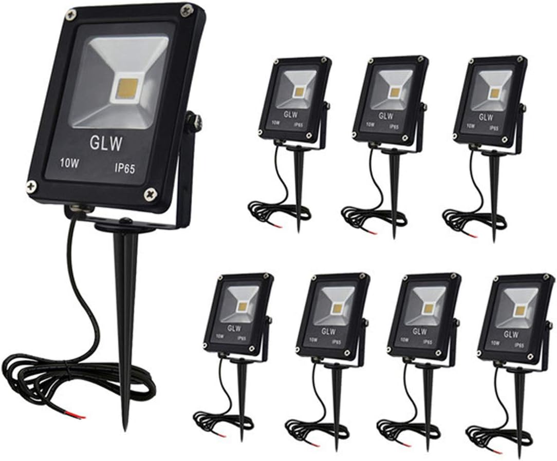 Low Voltage Landscape Lights 10W 12V Outdoor Spotlights IP65 Waterproof Garden Lights,3000K Warm White Landscape Lighting for Yard,Tree,[8 Pack]