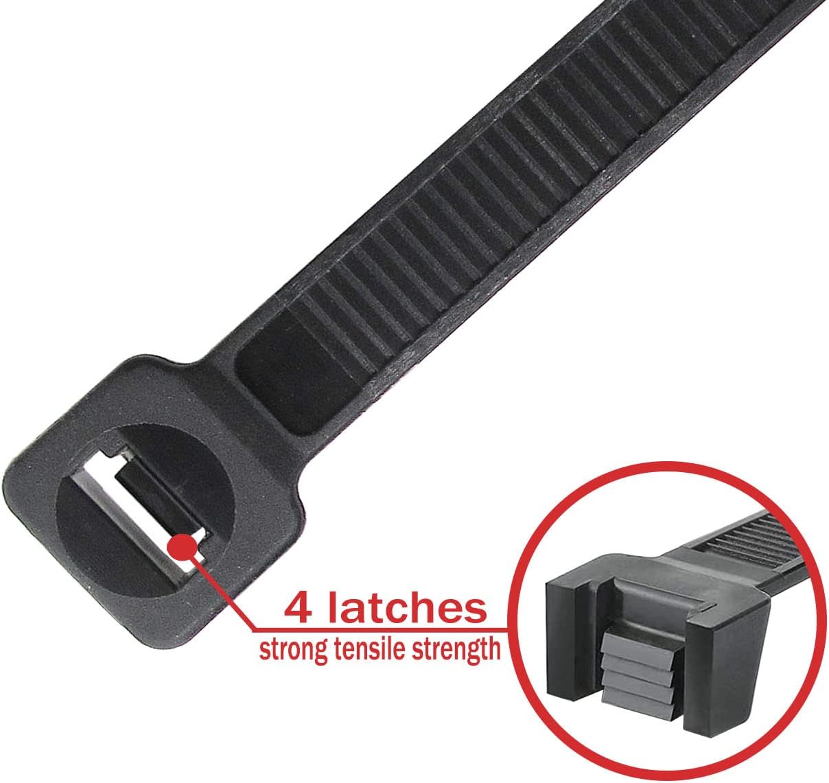 Superun Heavy Duty Zip Ties 20 Inch, Strong Large Black Zip Ties 120 Lbs Tensile Strength Selflocking Wire Ties (Industrial Grade Cable Ties) Pack of 50