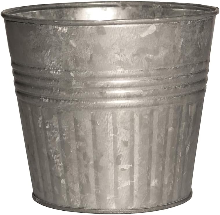 Headwind 4" Round Planter - Galvanized