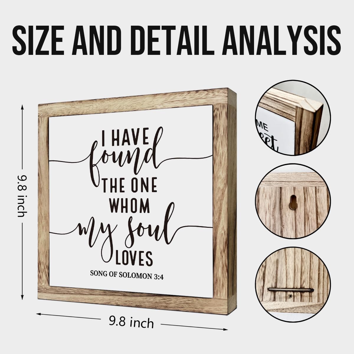 Scripture Sign, Song of Solomon 3:4 Sign, I Have Found the One Whom My Soul Loves, Wooden Plaques Box Signs, Bedroom Decor, Wedding Decoration, Church Decoration, Christian Decor Art, Valentines Day Gift