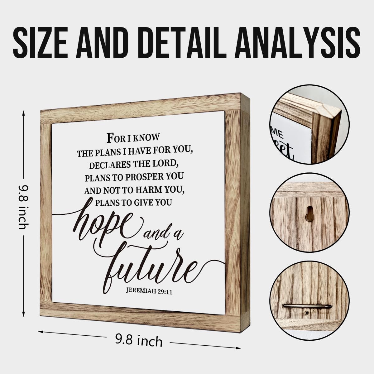 Scripture Sign, For I Know the Plans I Have for You Sign, Jeremiah 29:11 Sign, Wooden Plaques Box Signs, Inspirational Christian Sign, Bible Verse Decor, Religious Artwork for Home Decor, Office Decor