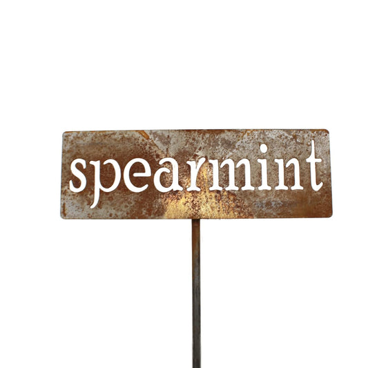 Classic Metal Garden Markers 19 Inches Tall (spearmint, Naturally Rusted)