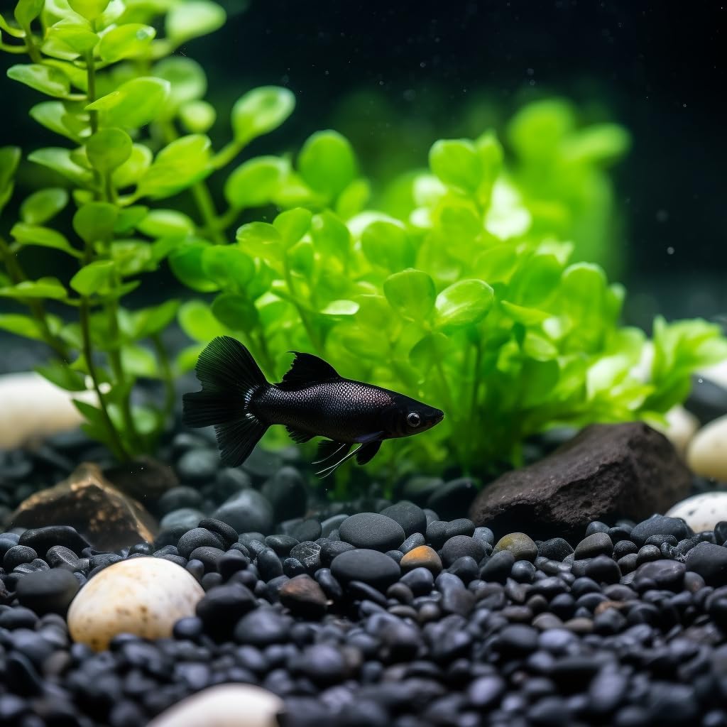 Stonecreek 24 LBS River Rocks (2 x 12 LBS Bags) – Natural Polished Decorative Pebbles, Garden Landscaping Stones for Planters, Vase Fillers, Succulent Pots, Fish Tanks & Terrariums, Black Medium