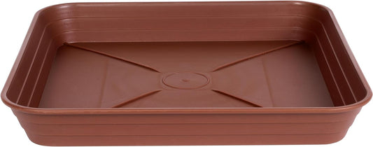 4 Pack Square Plant Saucer Tray 10 inch, 6 8 10 12 14 16 18 20 inch Heavy Duty Plastic Square Plant Saucers for Indoors Outdoor, Flower Planter Drip Trays for Pots, Seed Starting Tray