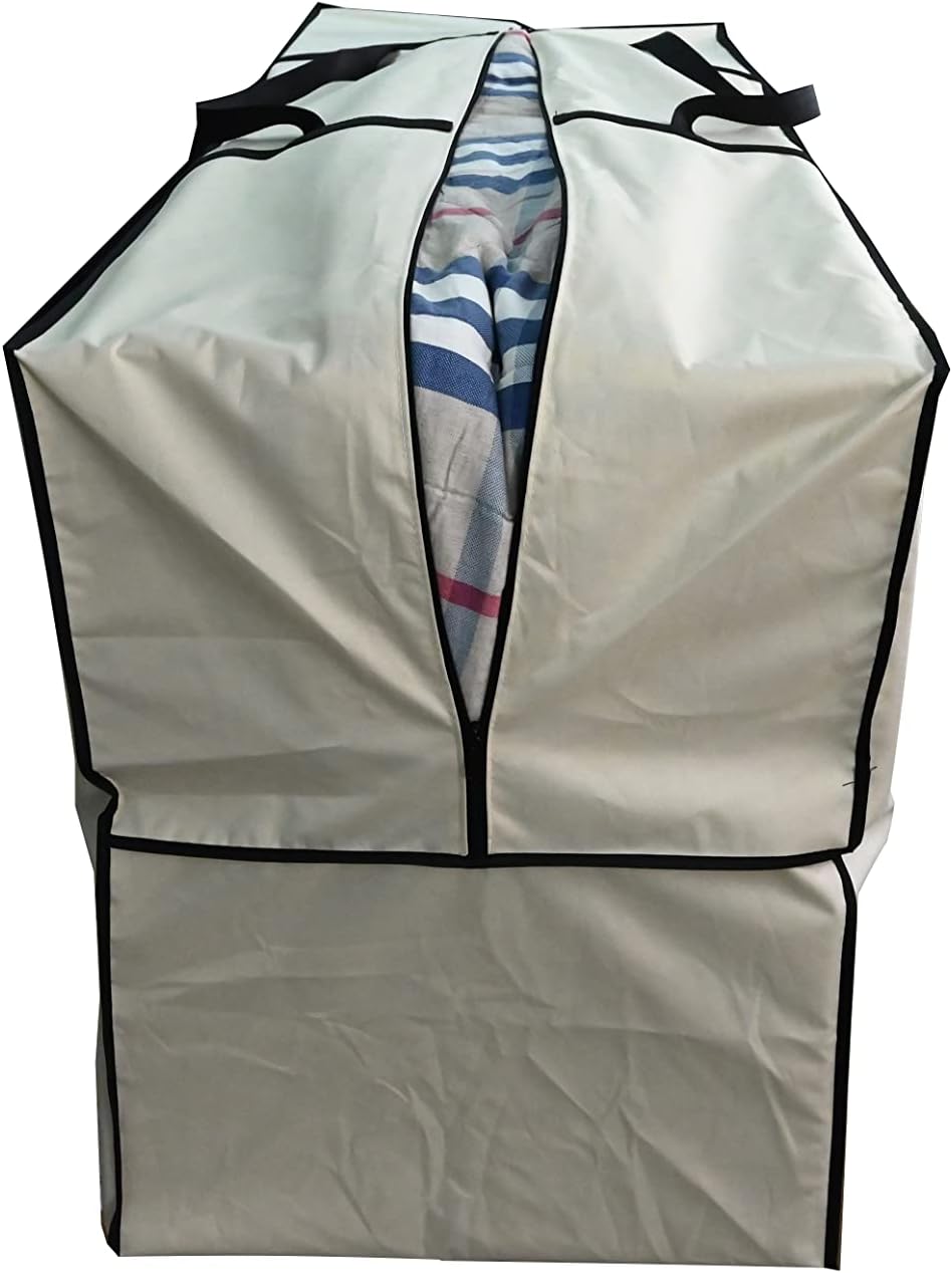 Outdoor Rectangular Cushion/Cover Storage Bag, Protective Zippered Storage Bags with Handles, 50''L x 13''W x 20''H Beige