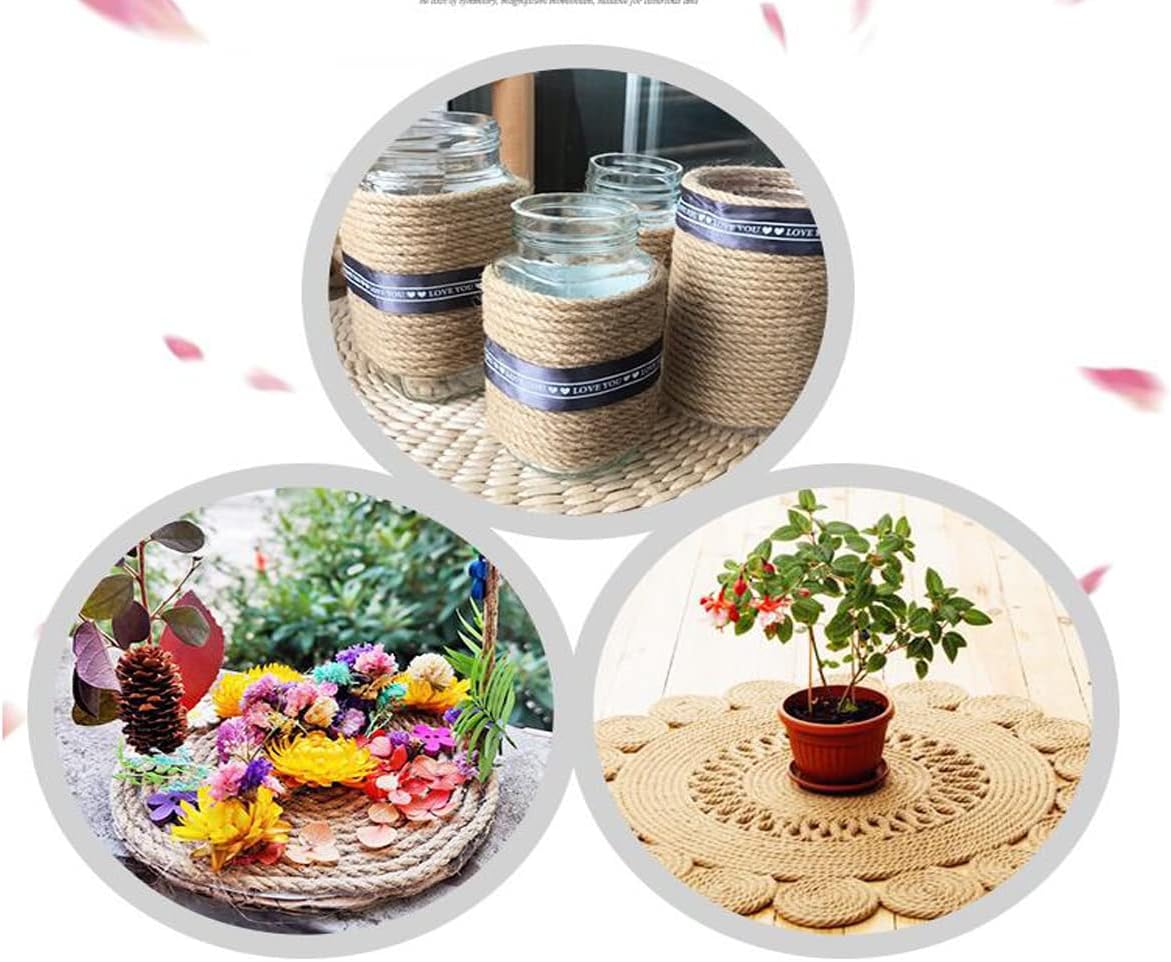 5/16 inch (8mm) x 164 ft (50Meter) Natural Sisal Hemp Rope Heavy Duty Thick Twine for Cat Scratcher Post Tree, Garden, Binding, Crafts Packing Material