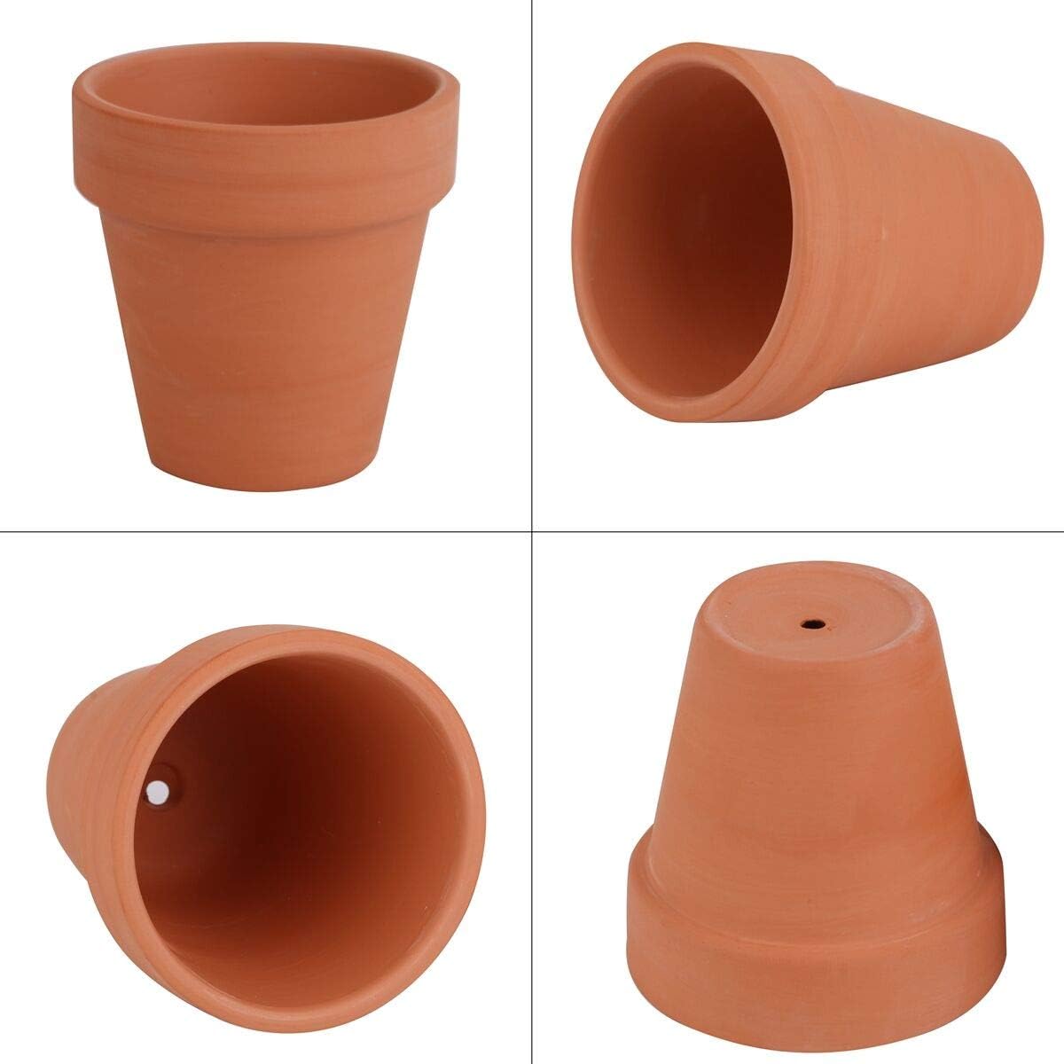 24pcs Mini Clay Pots, 2.5'' Terracotta Pottery Planters, Cactus Flower Succulents Nursery Pots, with Drainage Hole, for Indoor/Outdoor