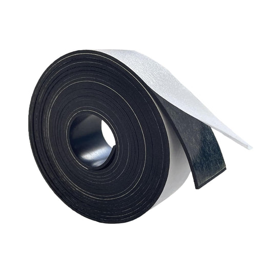 Solid Rubber Sheet with Adhesive 1/16 (.062)" Thick X 1" Wide X 10'Long, Solid Rubber Strips Rolls Self Adhesive for Gasket, Protection (1" X10'X1/16)
