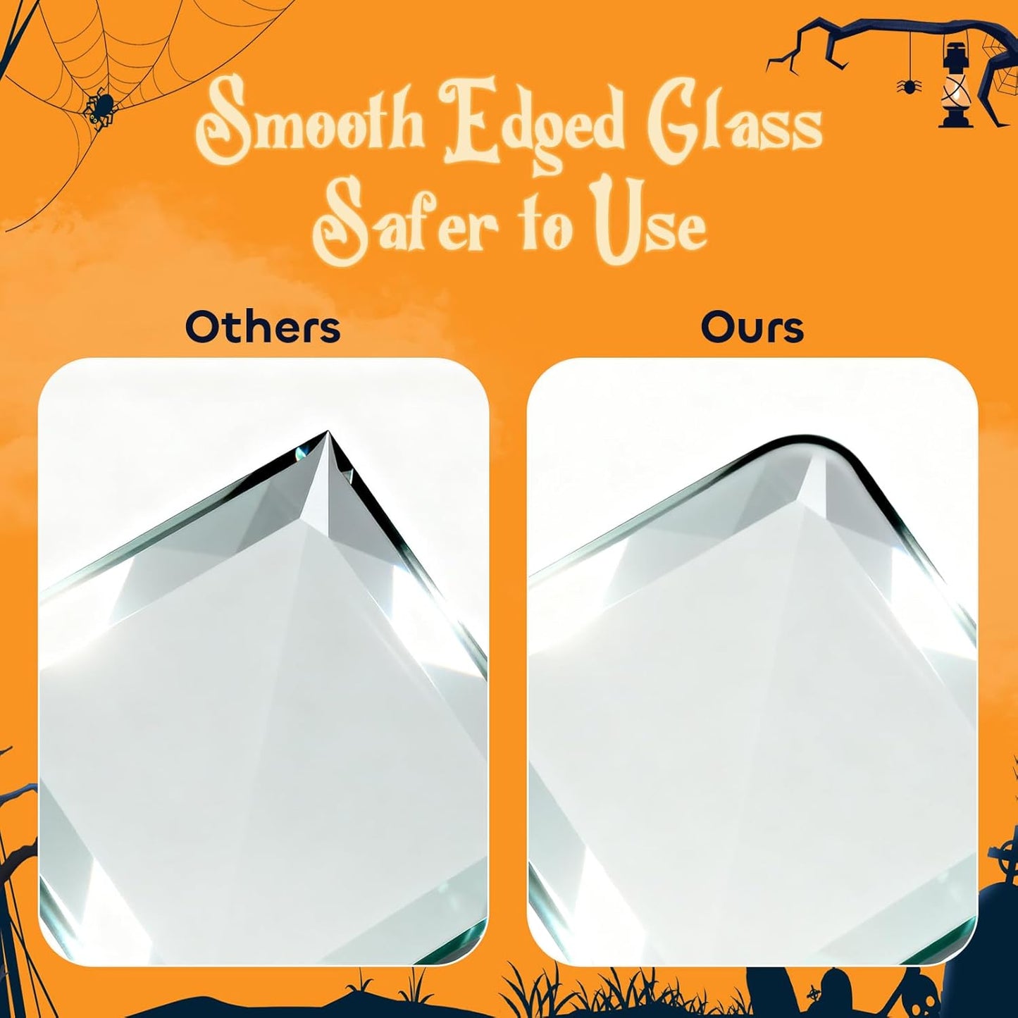 MATICO Stainless Decorative Candle Lantern Set of 3, Hanging Decor Hurricane Lantern Candle Holder for Festival Ceremony Home Decor, Both Indoor & Outdoor Use，Halloween