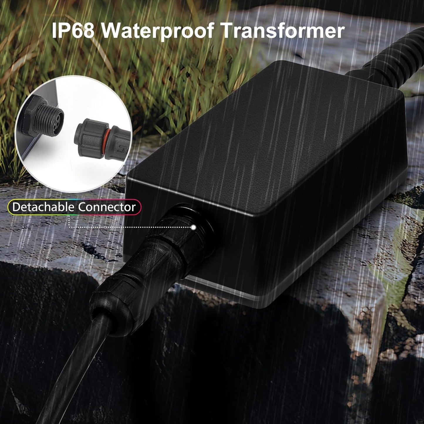 Underwater LED Pond Light with 12V Transformer, 6W Turtle Fountain Light LED Underwater with APP, IP68 Waterproof Underwater Lights for Pond Fountain Waterfall Yard Water Feature, 1 SpotLights