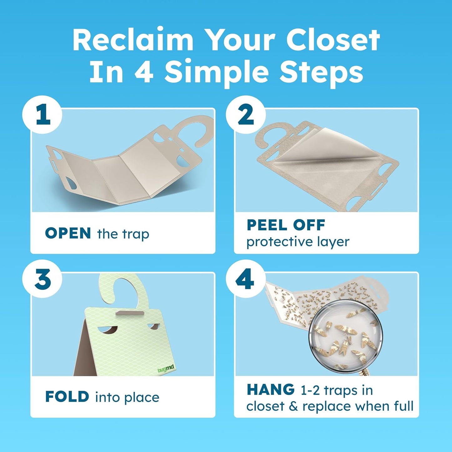 Clothes & Pantry Moth Traps (6 Count) – Sticky Glue Pheromone-Based Repellent for Closets, Cabinets & Wardrobes – Non-Toxic - Green