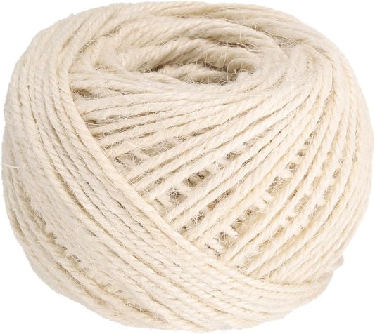 uxcell 164 Feet Natural Jute Twine String,2mm Thin Garden Twine Rope Colored Plant String Cord for DIY Art Crafts Gift Wrapping Decoration Packing Gardening Plant Hanger,White