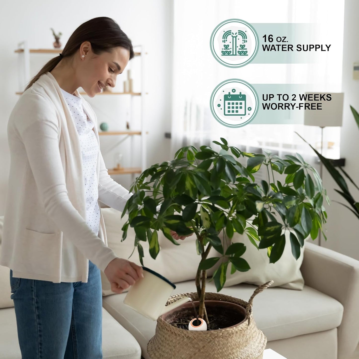 Plant Self Watering Globes - Terracotta Watering Spikes - Slow Release Olla Pots - Holds 14 oz - Drip Irrigiation Olla System