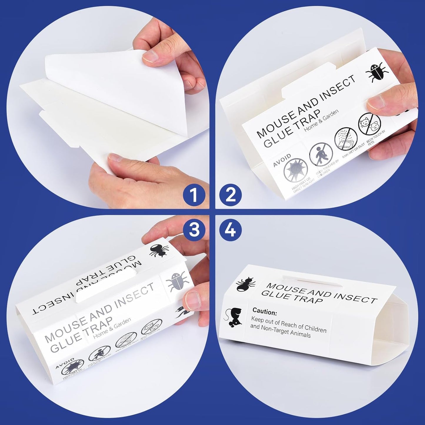 38Pack Mouse & Insect Traps Indoor for Home, Glue Traps for Mice Roach Ant Snake Rats Rodents, Sticky Pest Control Adhesive Tray for Catching Bugs, Sesame Oil Scent Non Toxic Pre-Baited Glue Boards