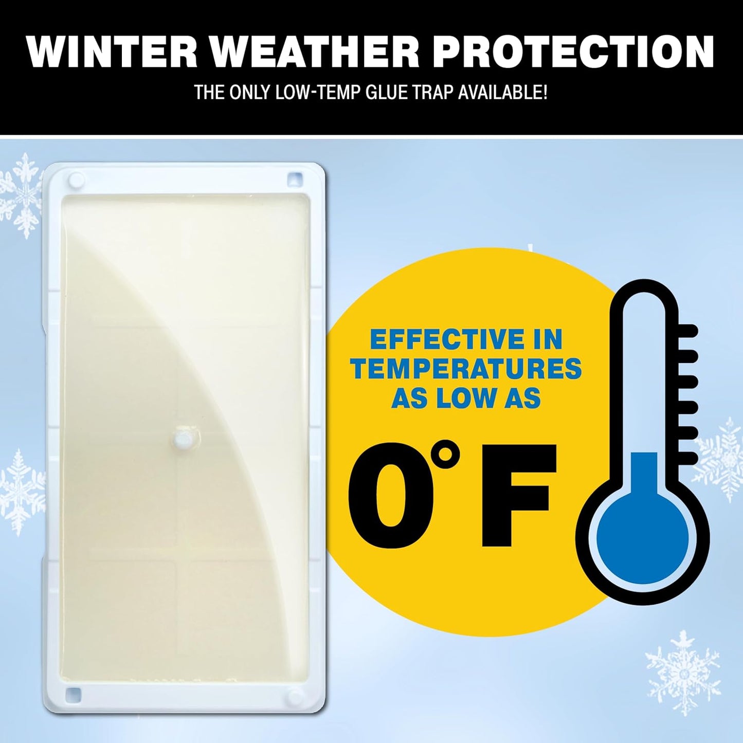 Catchmaster Freeze Resistant Glue Traps 6PK Mouse Traps Indoor for Home, Pest Control Tray for Rodents, Bugs & Crickets, Cold Weather Glue Board for House, Shed & Garage