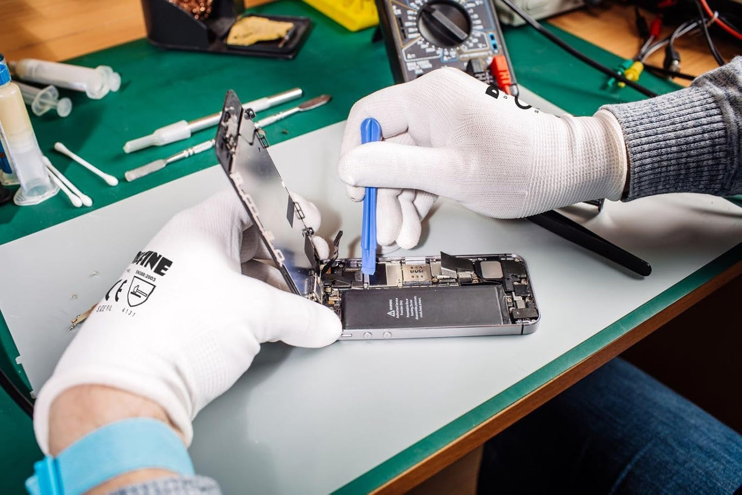 DULFINE Safety Work Gloves PU Coated-12 Pairs,White Seamless Knit Glove with Polyurethane Coated Smooth Grip on Palm & Fingers, for Men and Women, Ideal for General Duty Work (Medium)