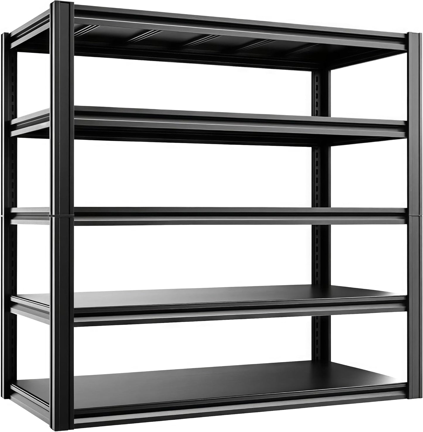 5-Tier 47" W x 24" D x 84" H Garage Shelving 3000LBS Storage Shelves Heavy Duty Metal Shelf Unit Adjustable Basement Industrial Storage Racks