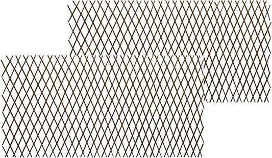 Natural Lattice Willow Trellis Fence for Climbing Plants,Expandable Garden Fence Wall Panel, Outdoor Decorative Wood Fence (2 Pieces)