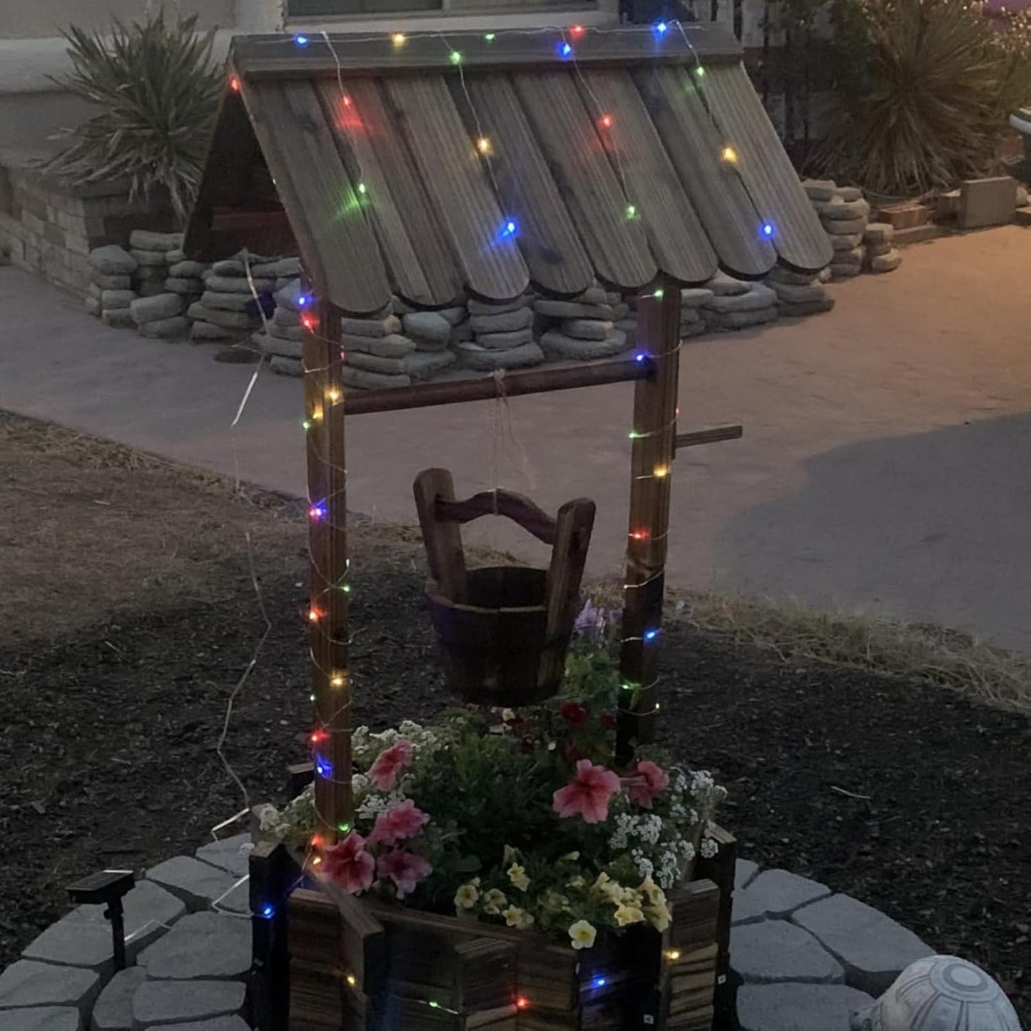 QITONG 4 Pack Multicolor Solar Fairy Lights Outdoor Waterproof, Each 33ft 100 LED Christmas String Lights, 8 Modes Silver Wire Mini Twinkle Lights