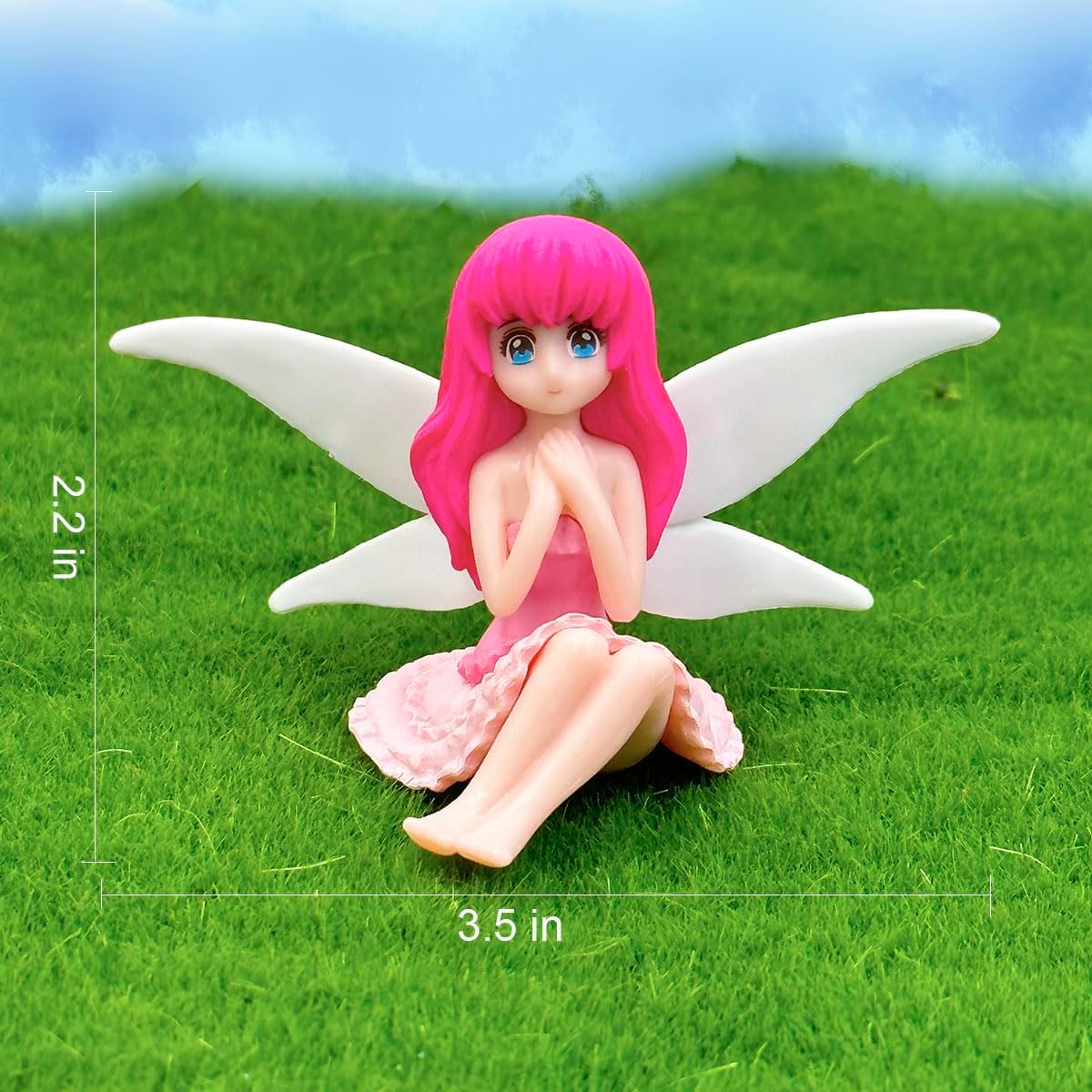 Suartus Miniature Fairy Figurines - 4Pcs Small Flower Fairies Ornaments Resin Mini Fairy Figurines Tiny Elf for DIY Fairy Garden Flower Pot Bonsai Micro Landscapes Craft Decoration Accessories