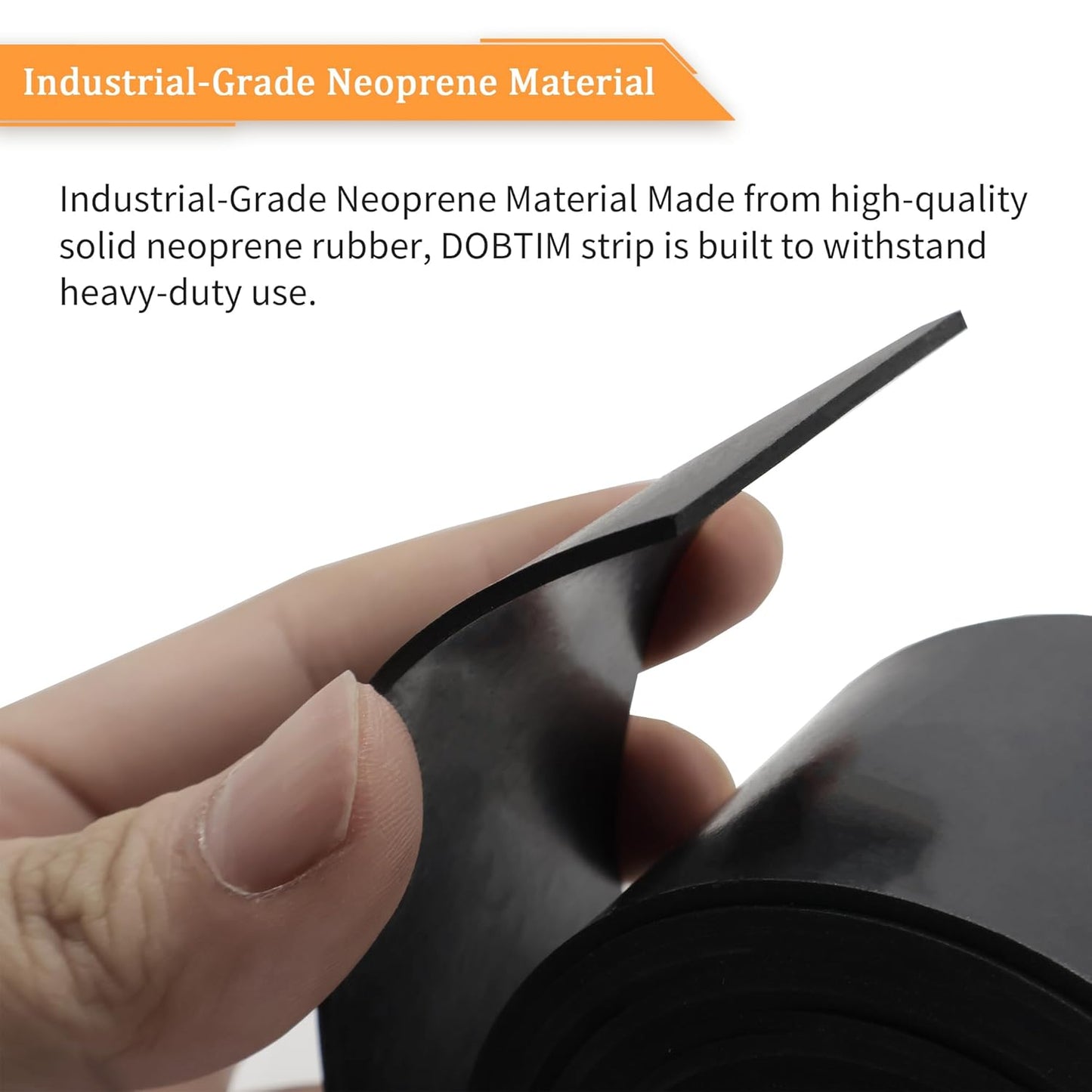 DOBTIM Neoprene Rubber Sheet Rolls 1/16 (.062)" Thick X 12" Wide X 5' Long, Solid Rubber Strips Use for Gaskets DIY Material, Supports, Leveling, Sealing, Protection, Abrasion, Flooring, Black