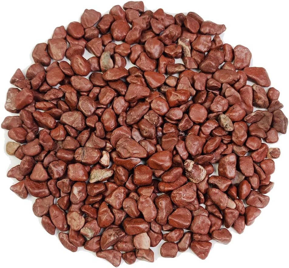 HappyFiller Small Red River Rocks Decorative Pebbles Natural Aquarium Gravel Stones for Fish Turtle Tank,Soil Cover,Indoor Outdoor Garden Succulent Potted Plants Top Dressing,Zen Garden,18 LB