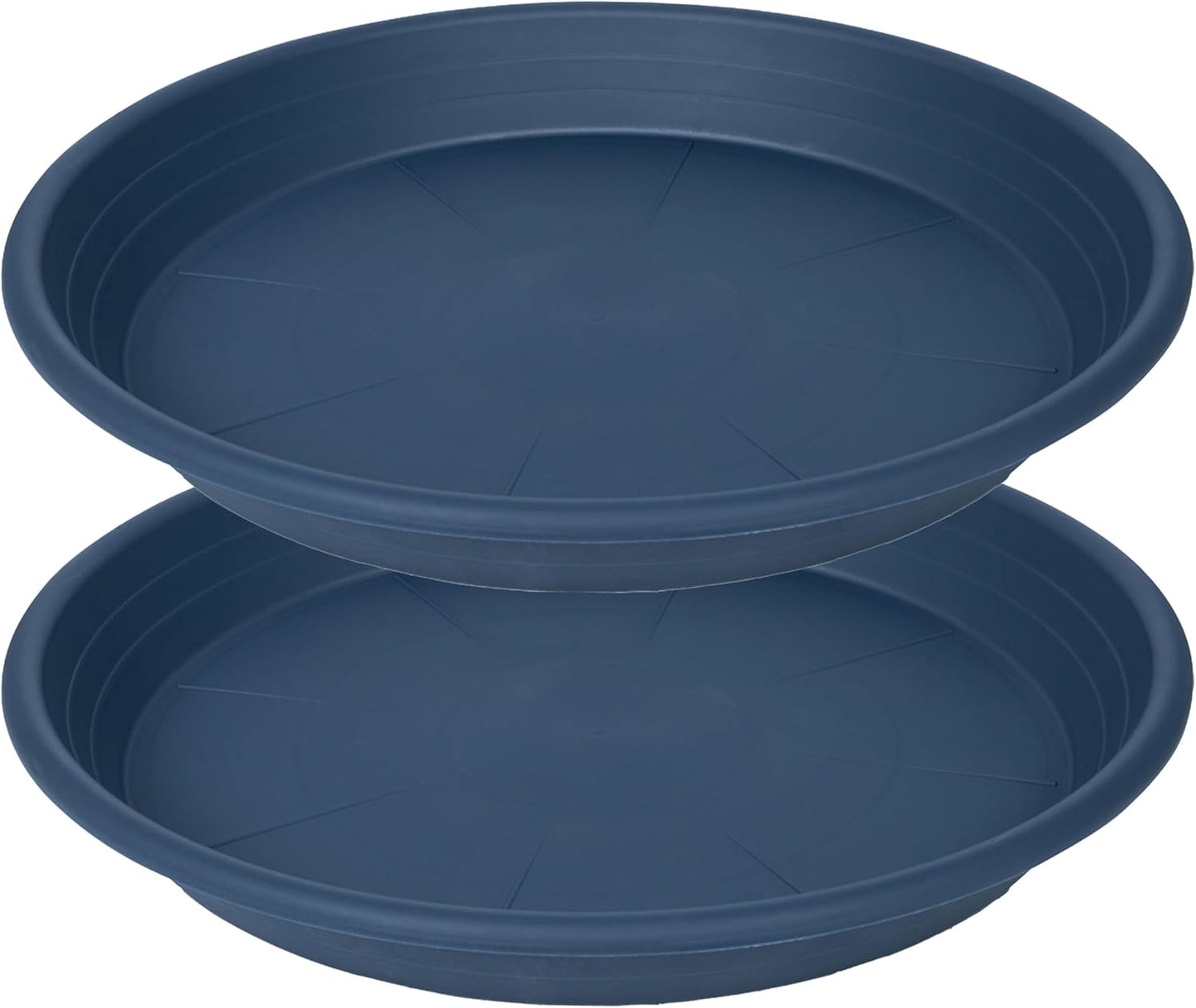 2 Pack of 22 inch Plant Saucer, Large Plant Tray, Heavy Sturdy Plant Drainage Tray for Indoors, Bird Bath Bowls, Sturdy Plastic Pot Tray for Planter 20 21"(Blue)