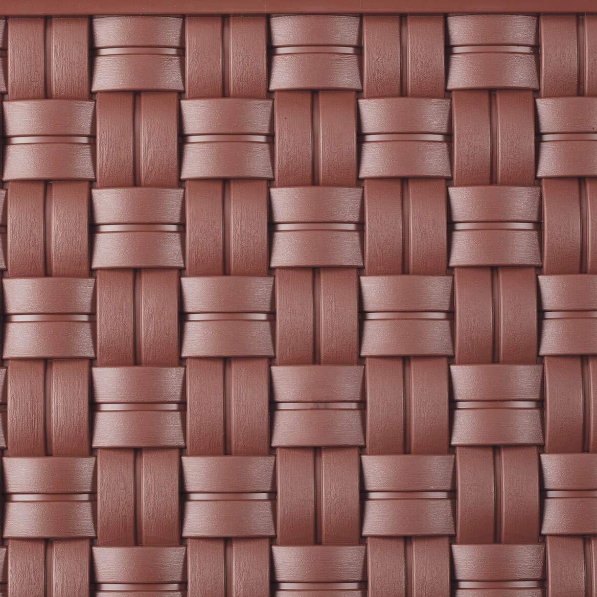 Fox Valley Traders Lightweight All-Weather Rattan-Style Planter Box - Versatile Presentation - Premium-Grade Polyethylene Material - Easy Assembly - 14.75" x 14.75" x 13.75", Brown Design