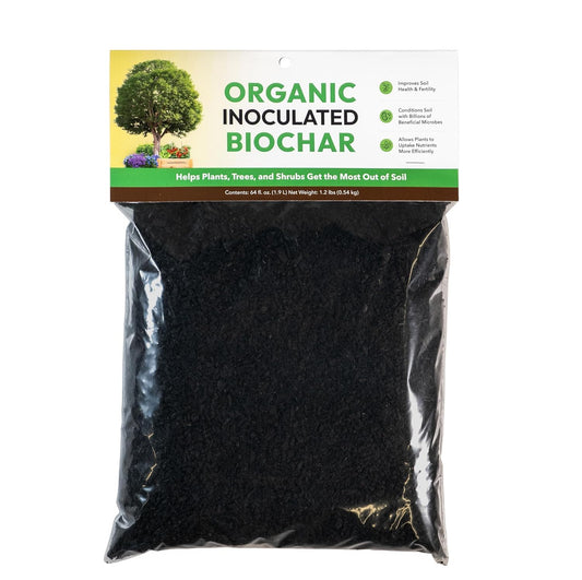 Organic Inoculated Biochar: Helps Plants and Trees Get The Most Out of Soil | Allows Plants to Uptake Nutrients More Efficiently | Contains Millions of Soil-Enriching Micro-Organisms | 128oz Bag