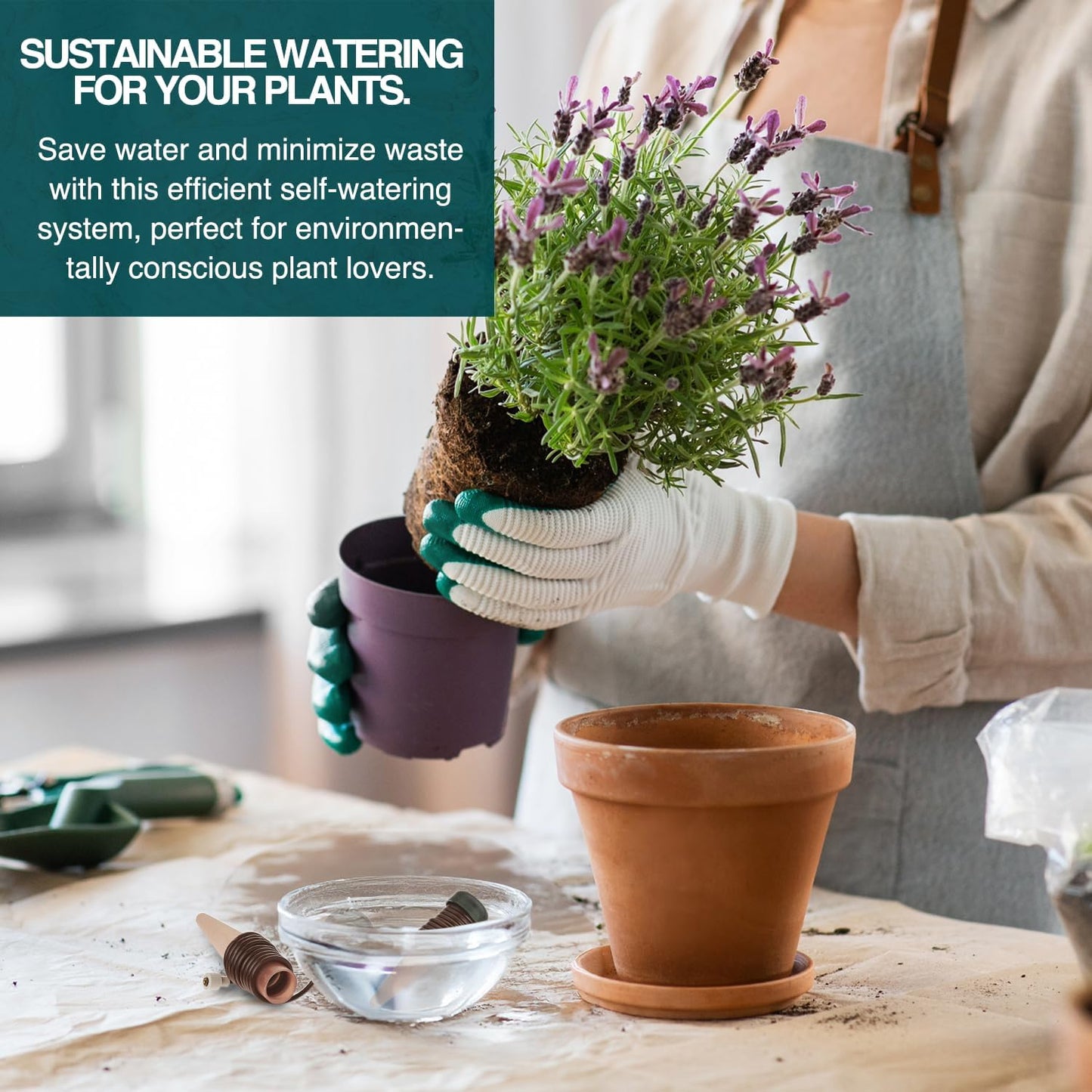 Blumat Classic Plant Watering Stakes - Self-Watering Insert for Indoor and Outdoor Plants - Automatic Slow Release Irrigation System for Potted Plants - Houseplant Care Device (50 Pack)