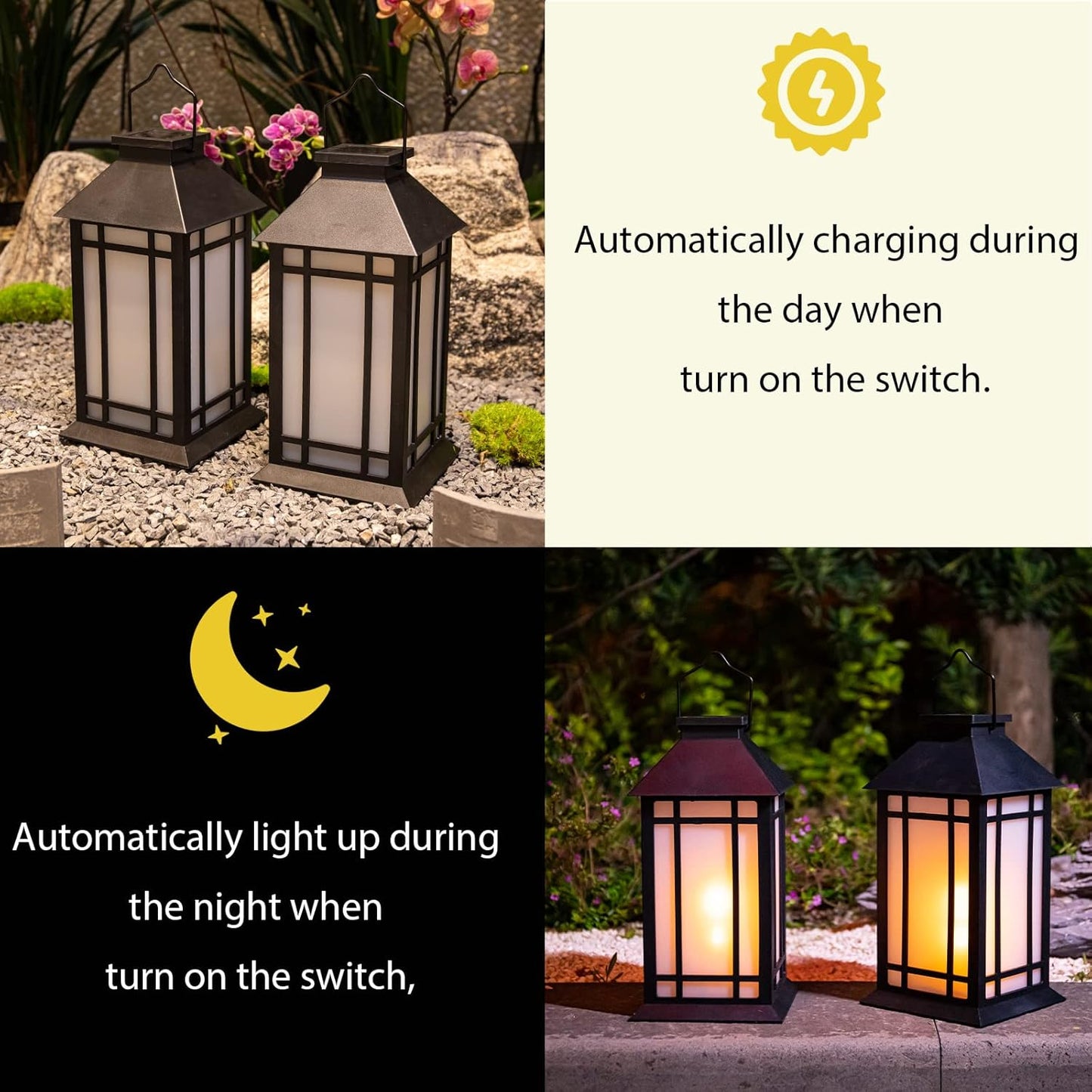 Afirst Solar Lantern Outdoor, Hanging Lights Decorative Outdoor Lighting Waterproof Umbrella Lights for Patio Garden, Table,Party Decor, 2 Pack