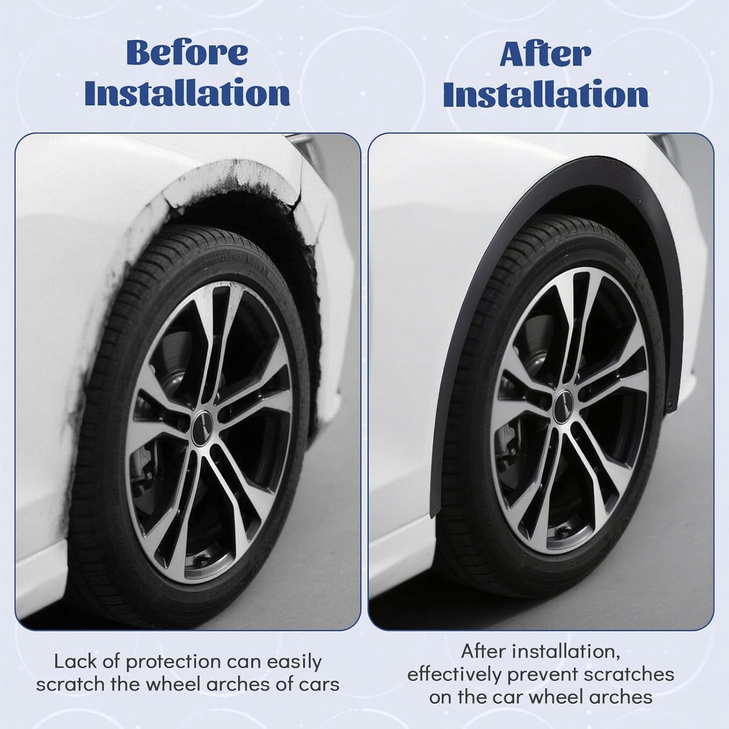 Fender Flares Edge Trim,Car Wheel Eyebrow Arch Trim Lips Strip Fender Flare Protector, Fender Flare Rubber Seal for Car and Truck Wheel Arch Well Black, 23ft(l) x0.09ft(w)