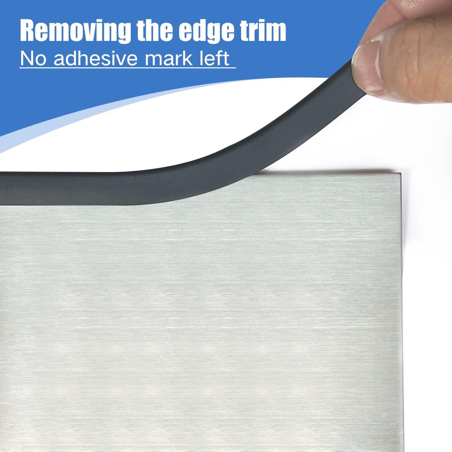 Rubber Edge Trim, Self-Adhesive Rubber Edge Protector for 1/4" Mirror and Flexiglass, EPDM Material, Fit 1/4"(6mm), Length 20Ft, Black Color, U Channel Edge Trim