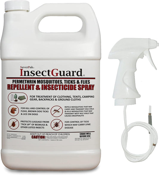$averPak InsectGuard Permethrin Mosquitoes, Ticks and Flies Repellent & Insecticide Spray Gallon (128oz)