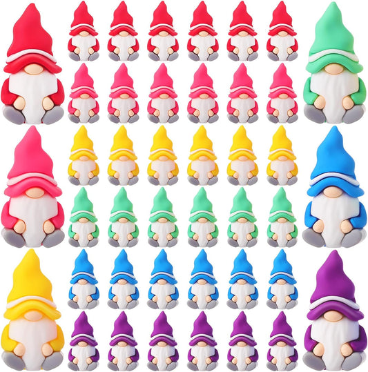30 Pcs Mini Gnomes Figurines Tiny Fairy Resin Gnomes Statue Garden Bulk for Goody Bag Stuffers Filler Party Favors Gifts Decor Dwarf Statues Garden Dollhouse Micro Landscape Accessories