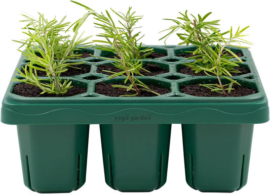 Vego garden Giga Seedling Trays - 4 Pack, 9-Cell UV-Resistant Reusable Starter Trays for Greenhouse/Garden (No Lids)