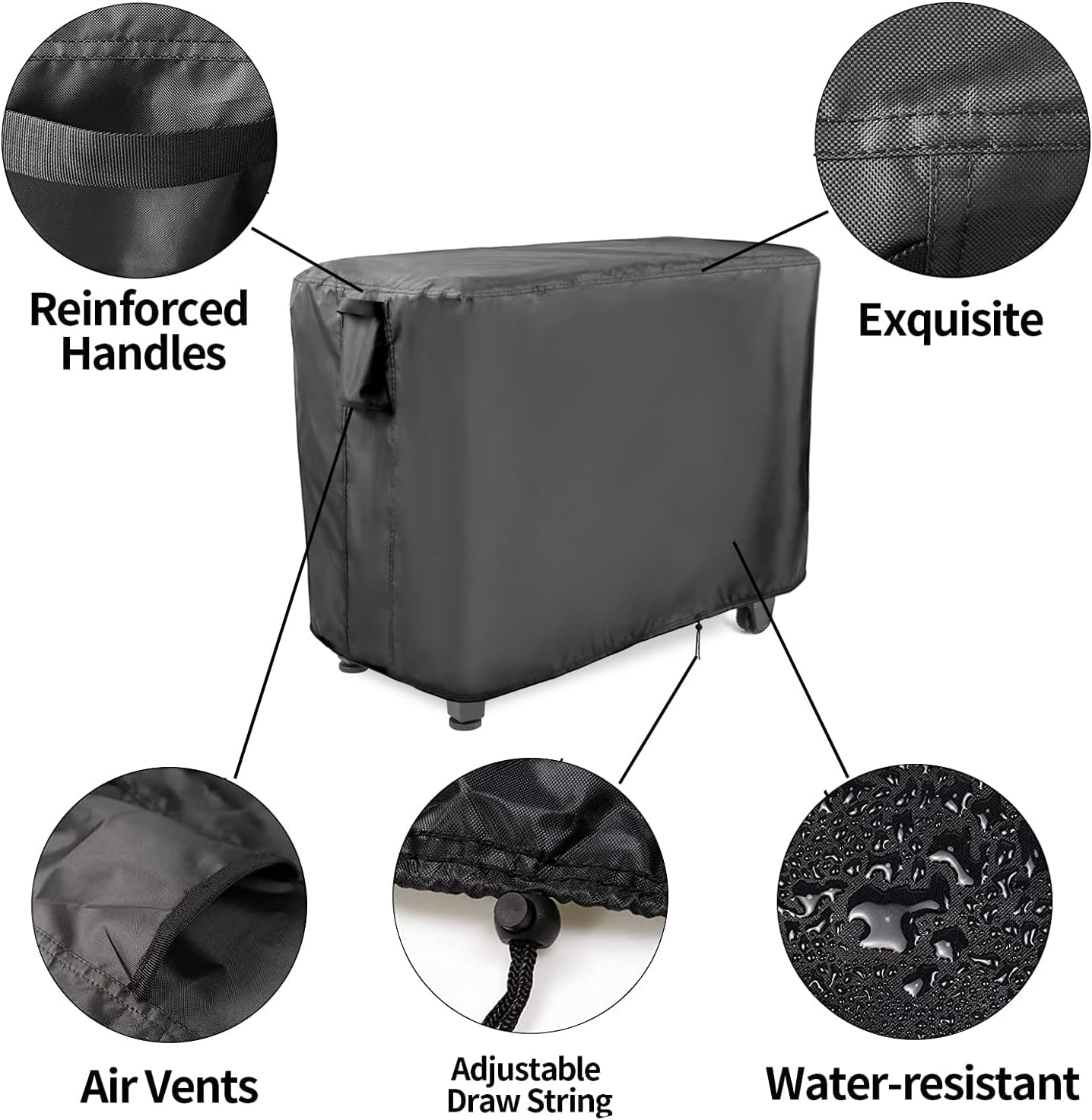 55in Prep Table Cover, Outdoor Bar Table Cover Waterproof Stainless Steel Table Cover Portable Cooler Cart Covering Patio Storage Cabinet Covers