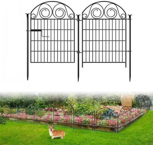 Tall Garden Fencing 36 Inch High, 2 Panels Total Length 4.4 Ft Dog Fence Outdoor for Yard, Dog Digging Fence Barrier, Decorative Fences for Yard│Patented