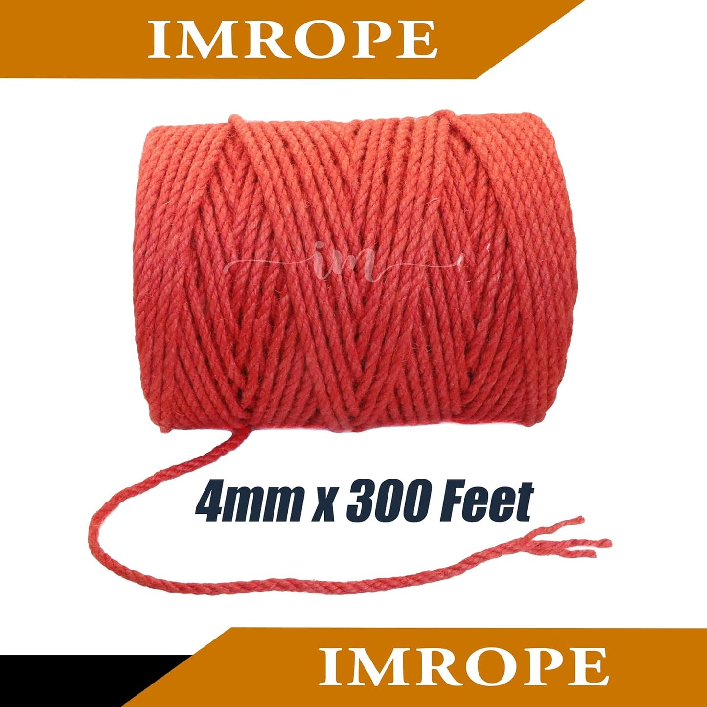 4mm x 300 Feet Red Jute Rope, Twine for Gardening Tomato Climbing Plant Tie Floristry Crafts Gift Wrapping Packing Decor