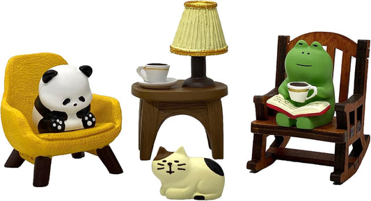 Miniature Frog Figurines, Cute Frog Desk Accessories for Desk Decor, Funny Gifts for Garden Decor, Mini Resin Animal Garden Statues (Multi-Animal)