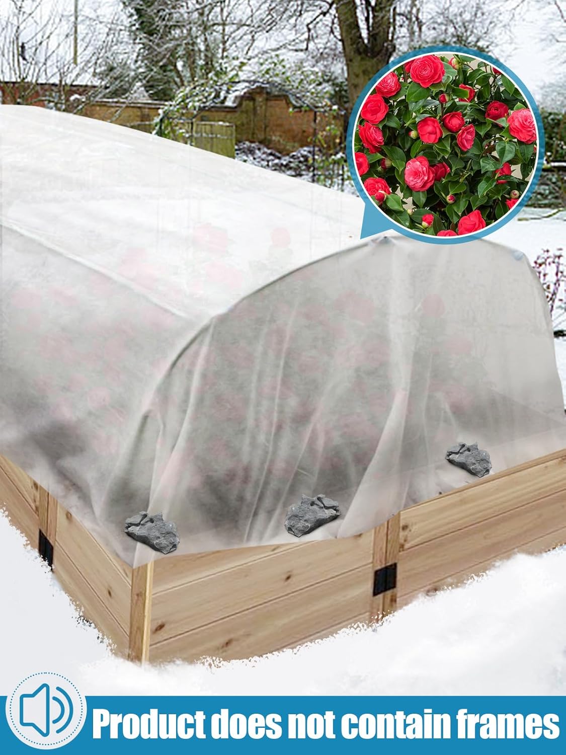 Alphatool Plant Covers Freeze Protection - 10 ft x 12 ft Frost Cloths Blankets for Outdoor Plants, 1.0oz/yd² Non-Woven Fabric Floating Row Cover, Thick Garden Covers for Raised Beds