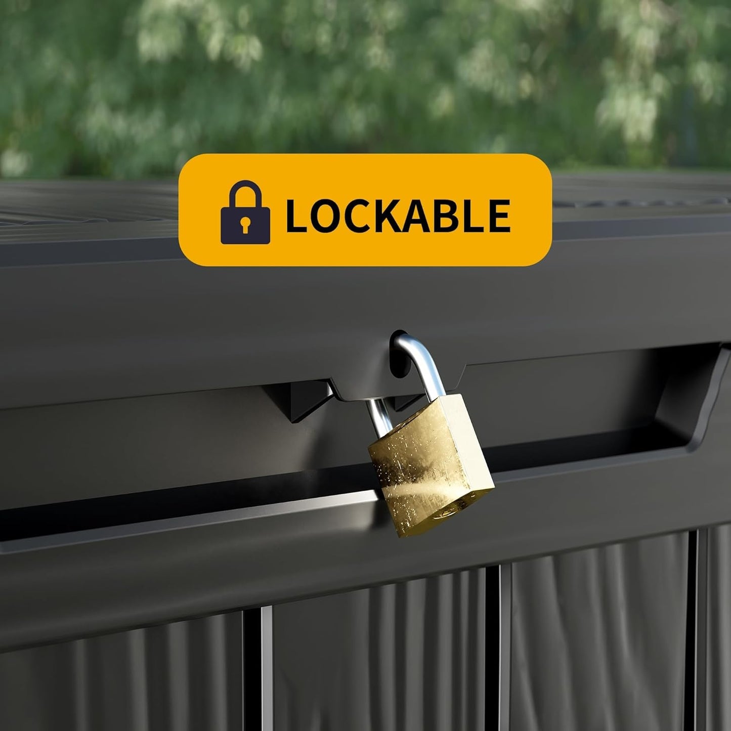 80 Gallon Outdoor Cushion Storage - Waterproof Deck Storage Box & Patio Storage Box, SpaceMax Resin Chest with Lock for Pool/Garden Tools, UV-Resistant, Onyx Black