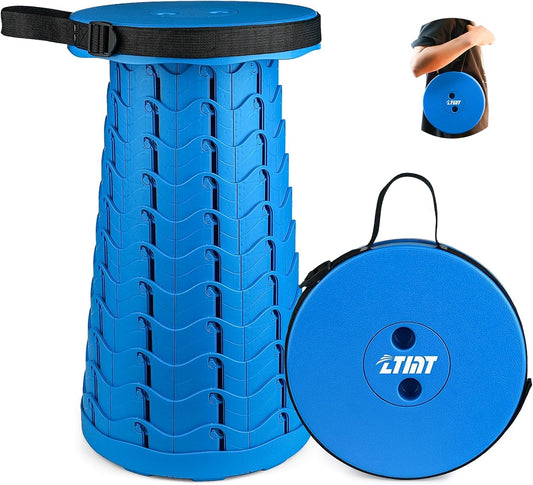 Portable & Lightweight Foldable Camping Chair for Adults, Heavy Duty Folding Stool with Adjustable Shoulder Strap, Perfect for Picnic, Beach, Backyard, and Sporting Events, Max Weight 400lbs