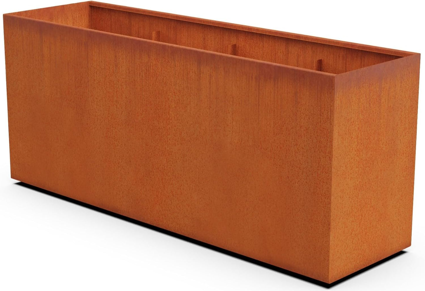 Extra Large Corten Steel Planter, 84x24x36 Large Rectangular Planters for Outdoor Plants, Heavy Duty Metal Planter Box for Patios, Gardens, and Commercial Spaces