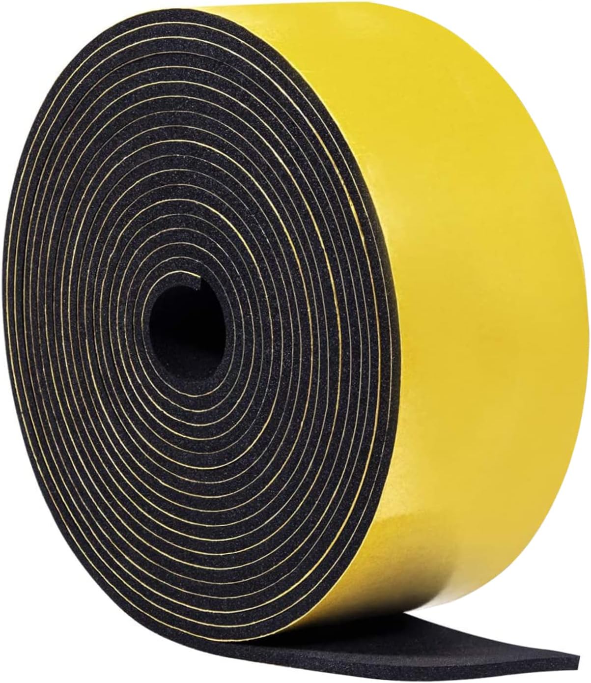 TORRAMI Weather Strip 2 inch W X 1/8 inch T, High Density Adhesive Foam Seal Tape Soundproofing Insulation Gasket for Door and Windows (16.5 Ft Length)