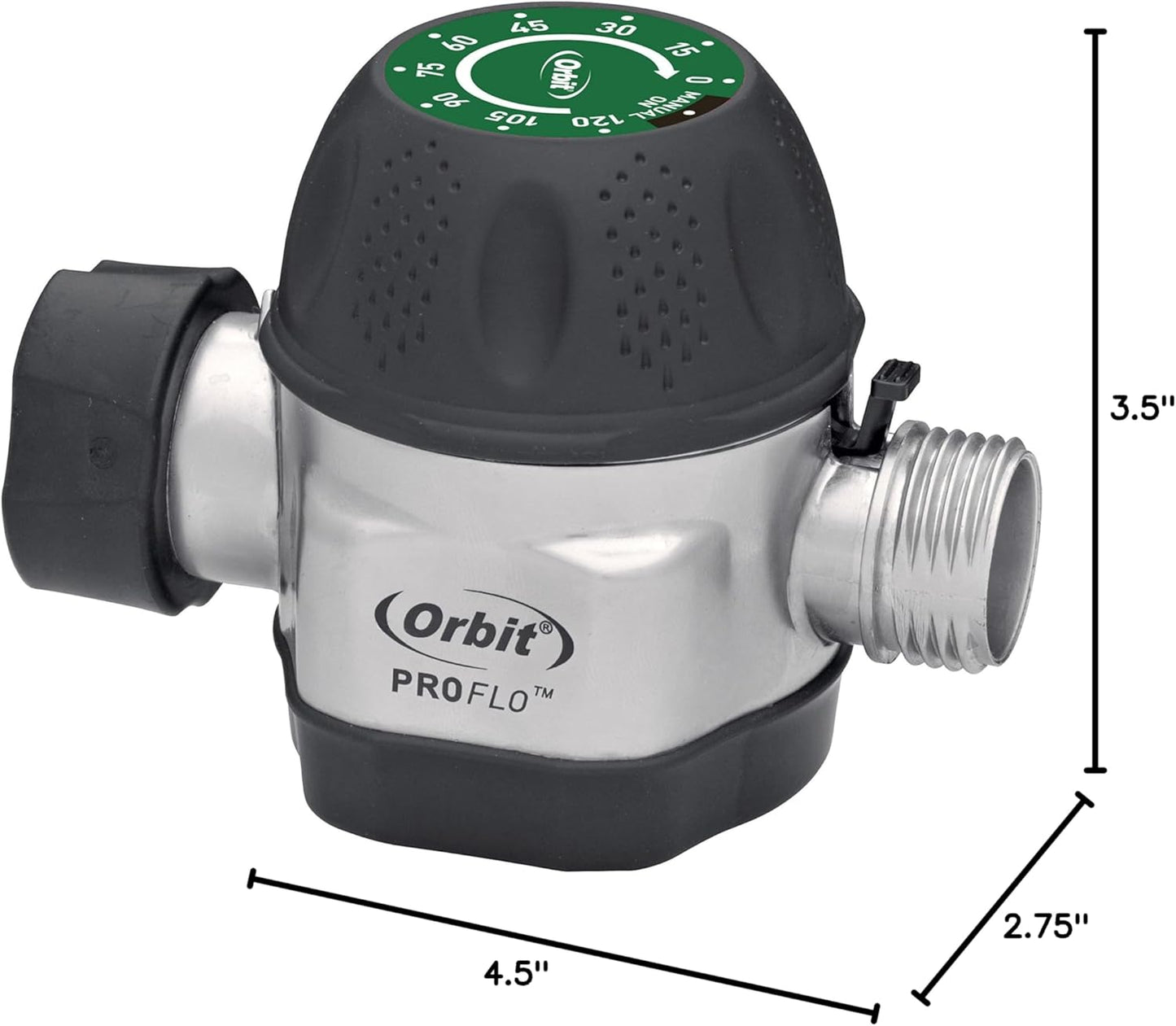Orbit High Flow Metal Mechanical Garden Faucet Watering Hose Timer (2 Pack)