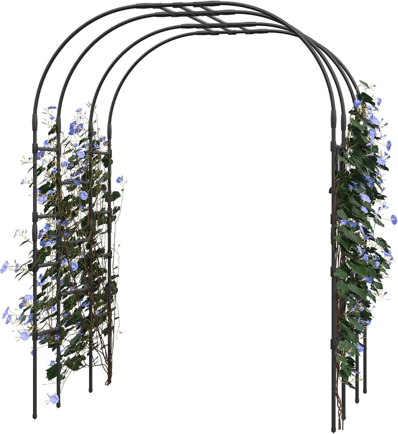 Garden Arch Trellis，Garden Arch Trellis for Climbing Plants - 59" L x 86.6" H Metal Outdoor Arbor with Rust-Resistant Coating - Perfect for Weddings, Patio, Lawn Decor & Vine Support