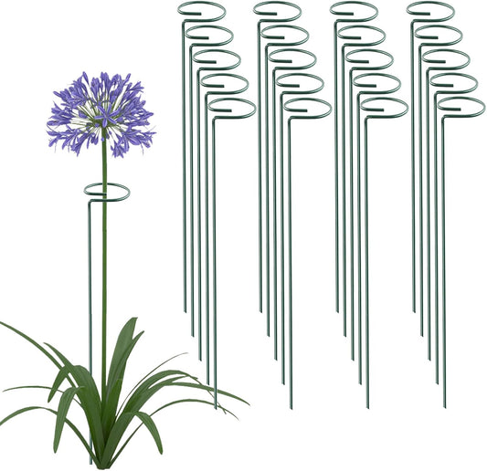 18 Inch 20 Packs Plant Support Stake Garden Single stemmed Plant Support Hoops Plant Prop for Flowers Orchid Tomatoes Peony Lily Rose Gladiolus (18 inch)